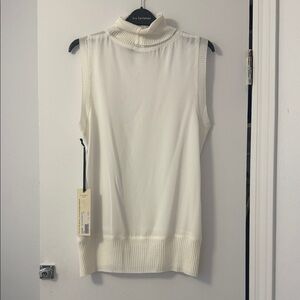 IRIS SETLAKWE Sleeveless Mock Neck Knit Top - Ivory